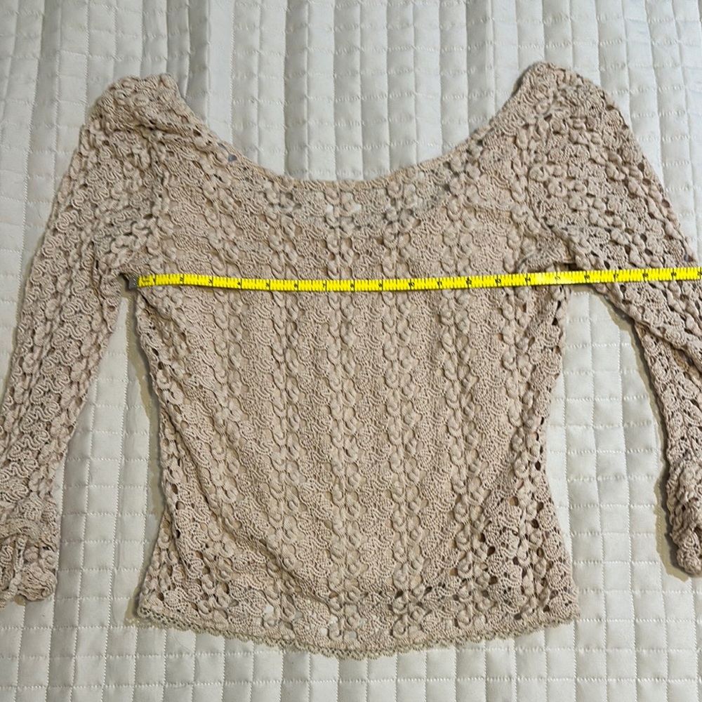 Free People Cream Off-the-Shoulder Sweater Cozy Knit